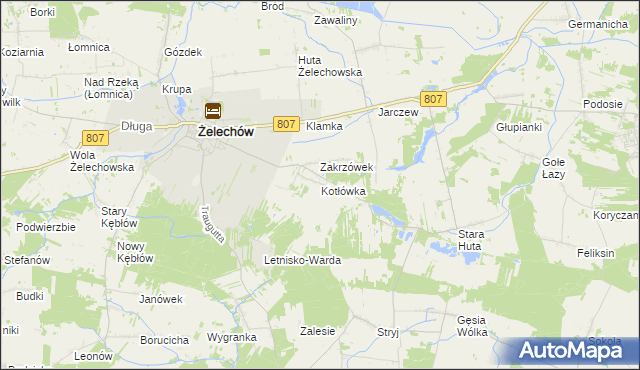 mapa Kotłówka gmina Żelechów, Kotłówka gmina Żelechów na mapie Targeo