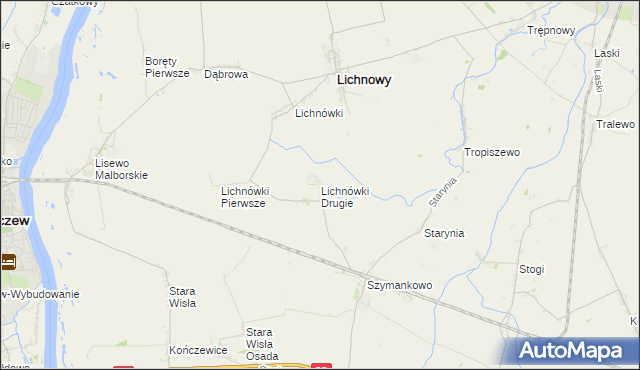 mapa Lichnówki Drugie, Lichnówki Drugie na mapie Targeo