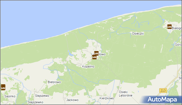 mapa Lubiatowo gmina Choczewo, Lubiatowo gmina Choczewo na mapie Targeo