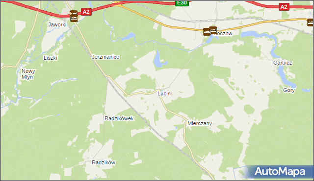 mapa Lubin gmina Torzym, Lubin gmina Torzym na mapie Targeo