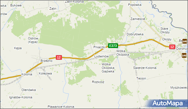 mapa Ludwinów gmina Dorohusk, Ludwinów gmina Dorohusk na mapie Targeo