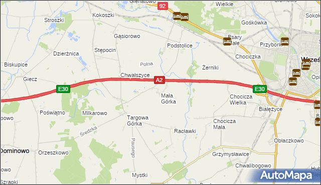 mapa Mała Górka, Mała Górka na mapie Targeo