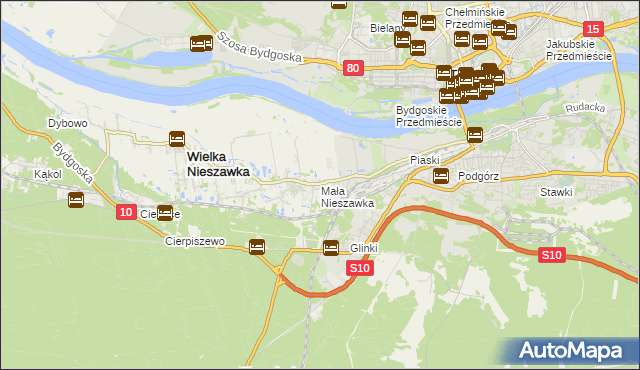 mapa Mała Nieszawka, Mała Nieszawka na mapie Targeo
