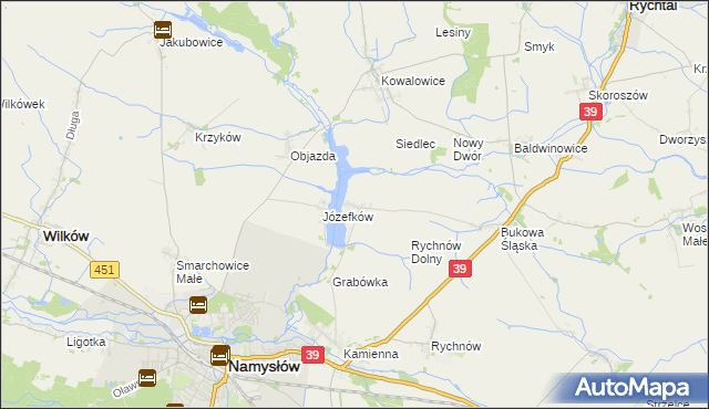 mapa Michalice, Michalice na mapie Targeo