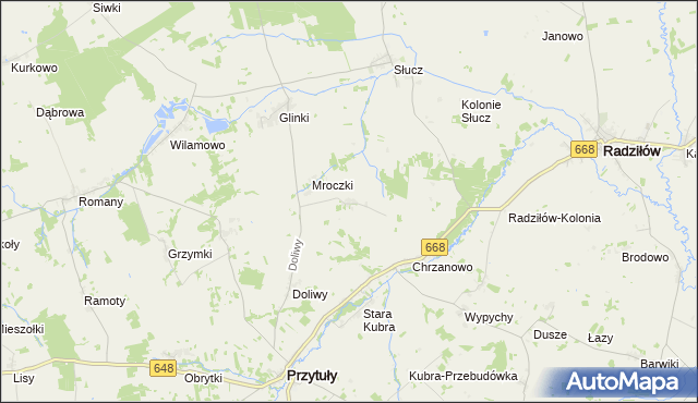 mapa Mikuty gmina Radziłów, Mikuty gmina Radziłów na mapie Targeo