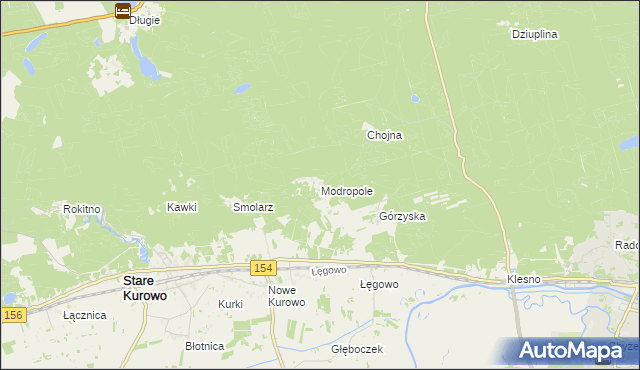 mapa Modropole, Modropole na mapie Targeo