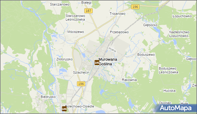 mapa Murowana Goślina, Murowana Goślina na mapie Targeo