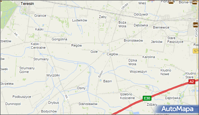 mapa Murowaniec gmina Baranów, Murowaniec gmina Baranów na mapie Targeo