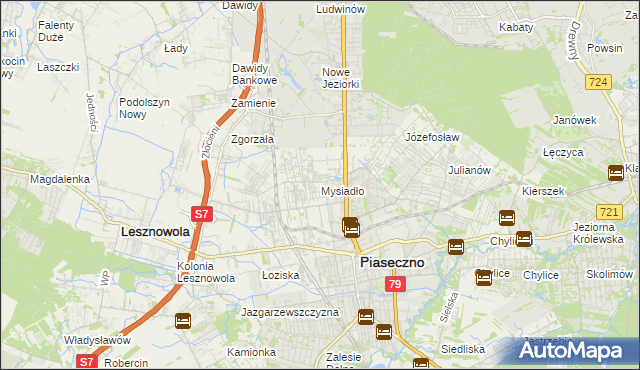 mapa Mysiadło, Mysiadło na mapie Targeo