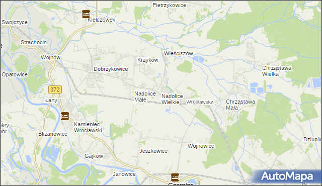 mapa Nadolice Wielkie, Nadolice Wielkie na mapie Targeo