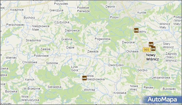 mapa Nieszkowice Wielkie, Nieszkowice Wielkie na mapie Targeo