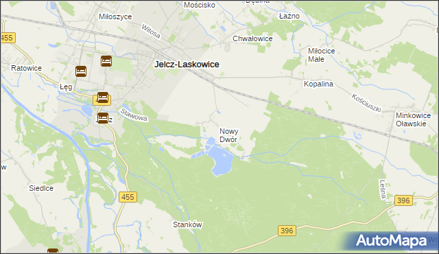 mapa Nowy Dwór gmina Jelcz-Laskowice, Nowy Dwór gmina Jelcz-Laskowice na mapie Targeo
