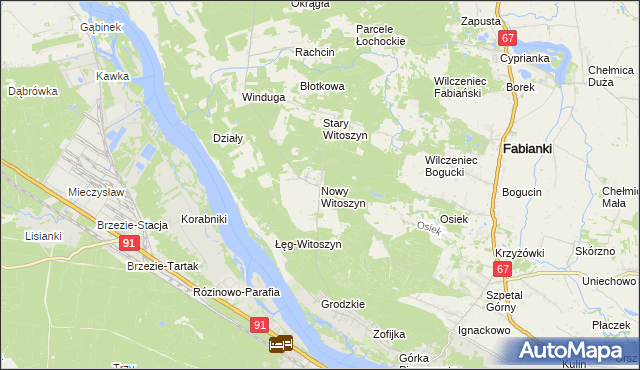 mapa Nowy Witoszyn, Nowy Witoszyn na mapie Targeo