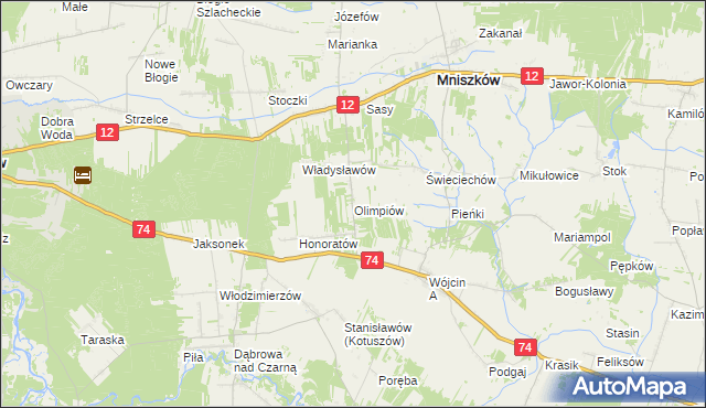 mapa Olimpiów, Olimpiów na mapie Targeo