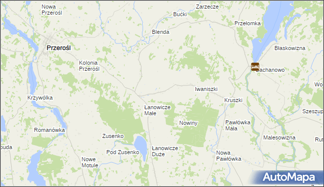 mapa Olszanka gmina Przerośl, Olszanka gmina Przerośl na mapie Targeo
