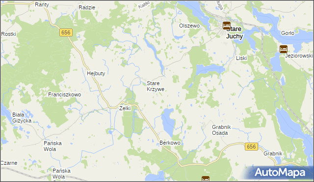 mapa Płowce gmina Stare Juchy, Płowce gmina Stare Juchy na mapie Targeo