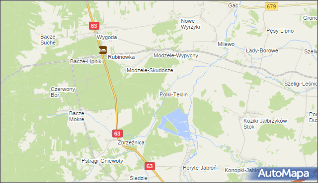 mapa Polki-Teklin, Polki-Teklin na mapie Targeo