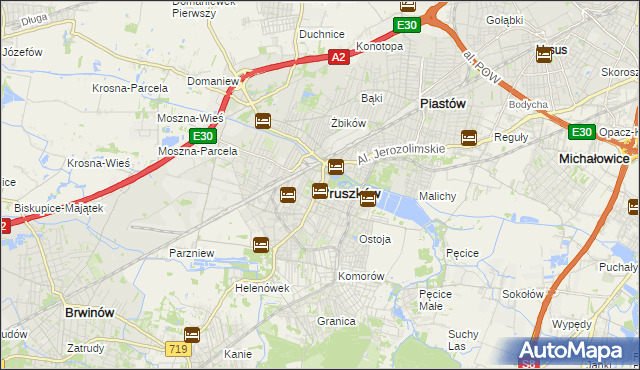 mapa Pruszków, Pruszków na mapie Targeo