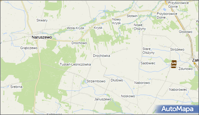 mapa Rąbież gmina Naruszewo, Rąbież gmina Naruszewo na mapie Targeo