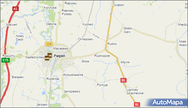 mapa Rudnopole, Rudnopole na mapie Targeo