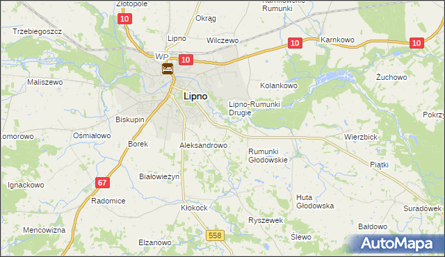 mapa Rumunki Podgłodowskie, Rumunki Podgłodowskie na mapie Targeo