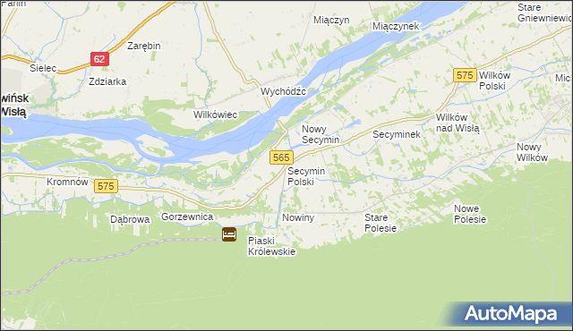 mapa Secymin Polski, Secymin Polski na mapie Targeo