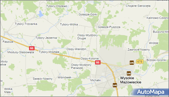 mapa Stare Osipy, Stare Osipy na mapie Targeo