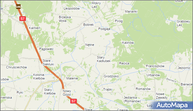 mapa Stary Kadłubek, Stary Kadłubek na mapie Targeo