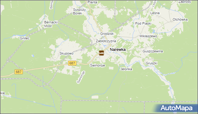 mapa Stoczek gmina Narewka, Stoczek gmina Narewka na mapie Targeo