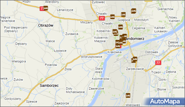 mapa Strochcice, Strochcice na mapie Targeo