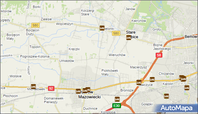 mapa Strzykuły, Strzykuły na mapie Targeo