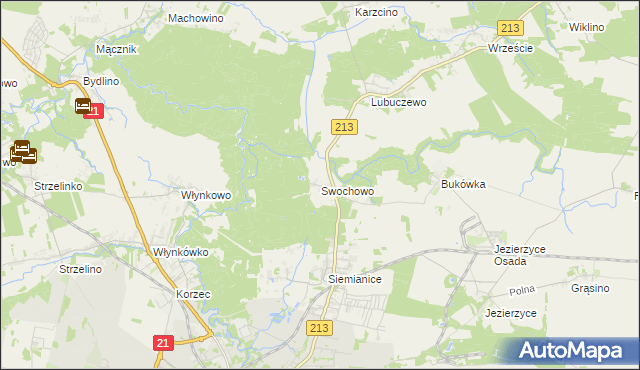 mapa Swochowo gmina Słupsk, Swochowo gmina Słupsk na mapie Targeo