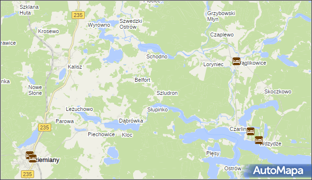 mapa Szludron, Szludron na mapie Targeo