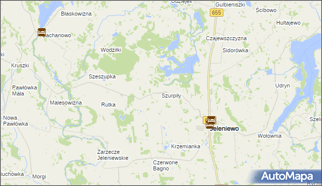 mapa Szurpiły, Szurpiły na mapie Targeo