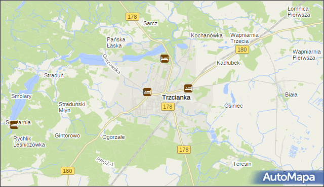 Hotele w Trzcianka powiat czarnkowskotrzcianecki Noclegi na mapie