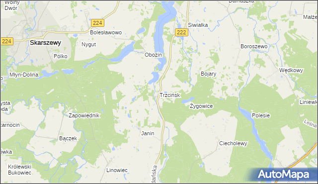 mapa Trzcińsk, Trzcińsk na mapie Targeo