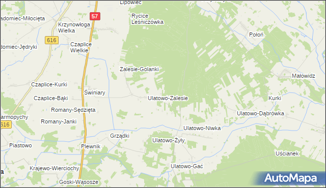 mapa Ulatowo-Janowięta, Ulatowo-Janowięta na mapie Targeo