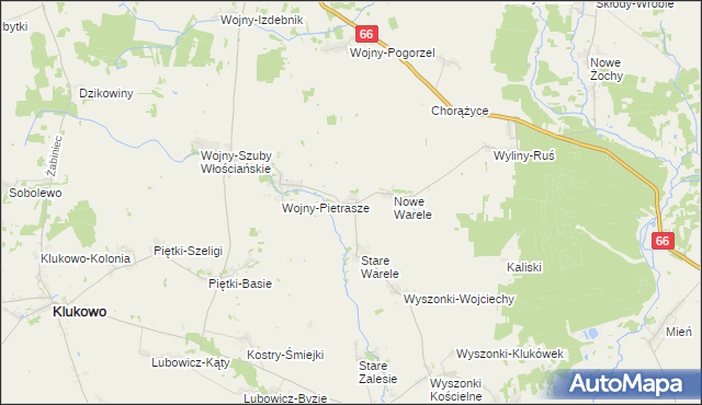 mapa Warele-Filipowicze, Warele-Filipowicze na mapie Targeo