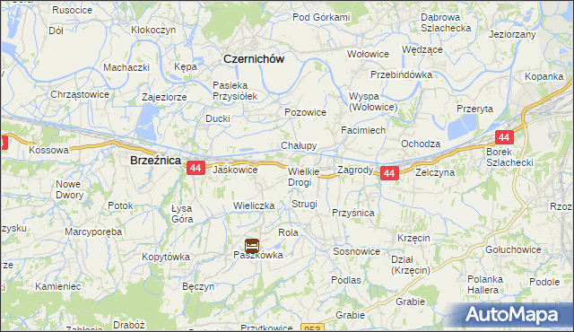 mapa Wielkie Drogi, Wielkie Drogi na mapie Targeo