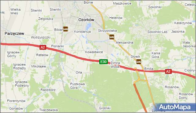 mapa Wiktorów gmina Zgierz, Wiktorów gmina Zgierz na mapie Targeo