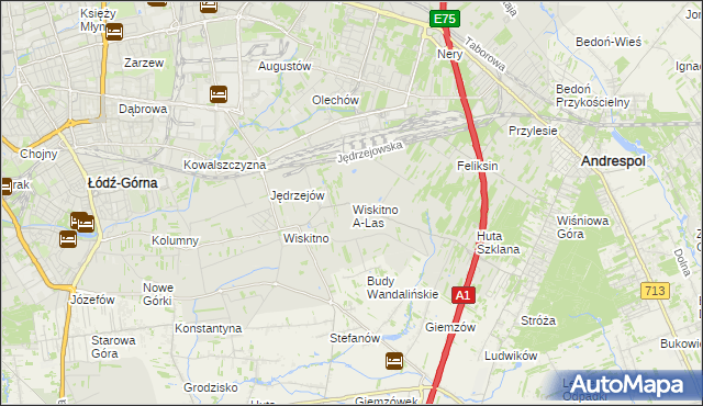 mapa Wiskitno A-Las, Wiskitno A-Las na mapie Targeo