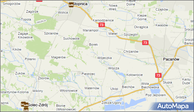 mapa Wójeczka, Wójeczka na mapie Targeo