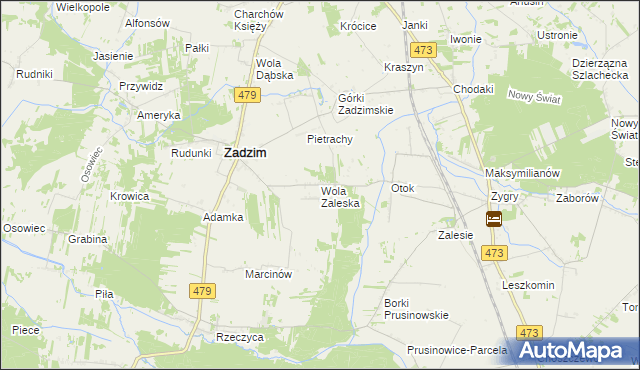 mapa Wola Zaleska, Wola Zaleska na mapie Targeo