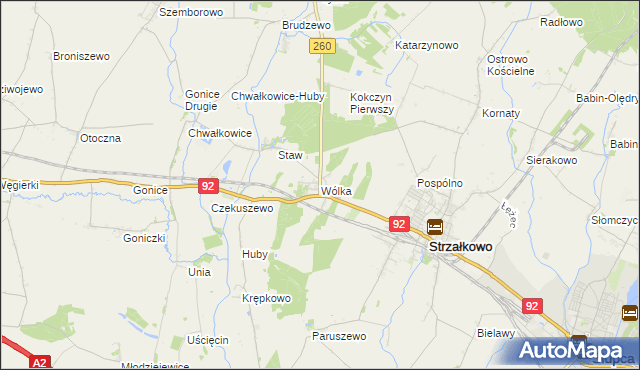 mapa Wólka gmina Strzałkowo, Wólka gmina Strzałkowo na mapie Targeo