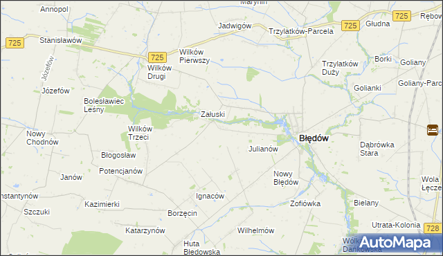 mapa Wólka Kurdybanowska, Wólka Kurdybanowska na mapie Targeo