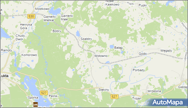 mapa Wołowno, Wołowno na mapie Targeo