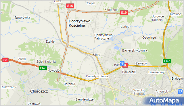mapa Fasty, Fasty na mapie Targeo
