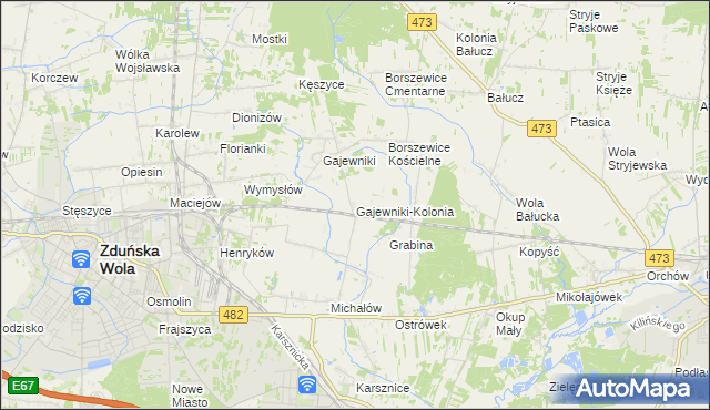 mapa Gajewniki-Kolonia, Gajewniki-Kolonia na mapie Targeo