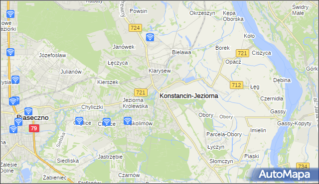 mapa Konstancin-Jeziorna, Konstancin-Jeziorna na mapie Targeo