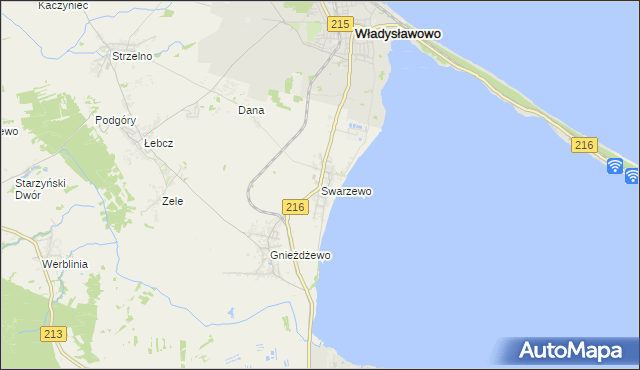 mapa Swarzewo, Swarzewo na mapie Targeo